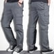 thumbnail image 5 of Pantalones finos de verano para exteriores de secado rápido, pantalones casuales rectos y sueltos con múltiples bolsillos para hombre, pantalones tipo overol desmontables, 5 of 5