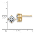 thumbnail image 2 of 14K Yellow Gold Earring Moissanite Women'S Cushion White 6 mm, 2 of 2