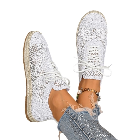 Mfakffe Business Casual Shoes Women Breathable Slip on Flats Versatile Sneakers White 8 Wide(EU:40)