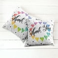 thumbnail image 6 of Ambesonne Romantic Throw Pillow Cover 2 Pack, Thank You Words Color, 24", Multicolor, 6 of 7