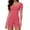 Hot Pink, variant on Telankuip Women's Short Sleeve Yoga Jumpsuits Summer Square Neck Seamless Ribbed Workout One Piece Romper Solid Color Stylish Backless Stretch Gym Fitness Sports Jumpsuit Navy XL