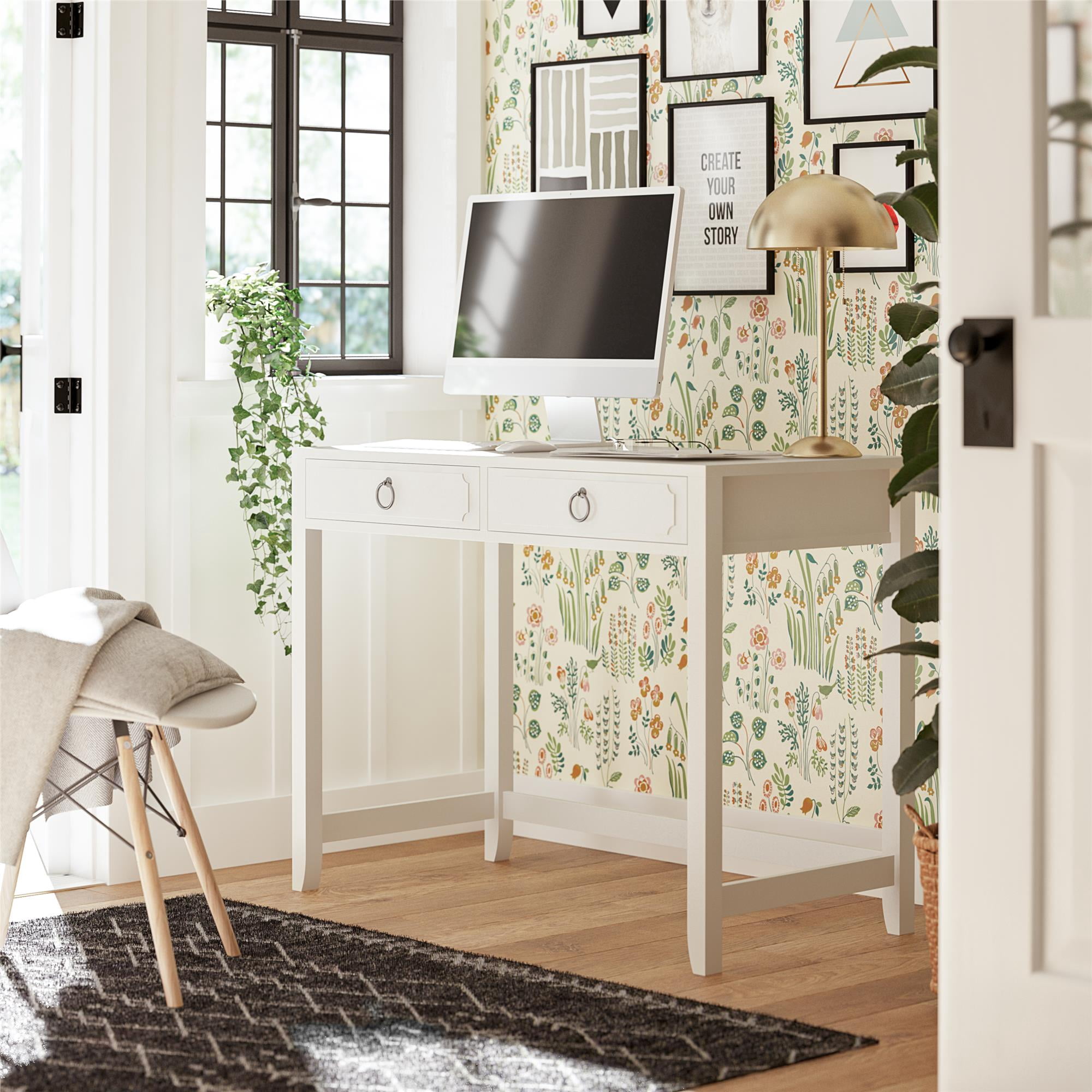 Her Majesty 2 Drawer Writing Desk, White
