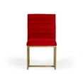 thumbnail image 5 of Modrest Barker - Modern Burnt Orange & Brush Gold Dining Chair (Set of 2), 5 of 6