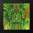thumbnail image 2 of Green, Howie 20x20 Black Modern Framed Museum Art Print Titled - Pop Art Leaf Face, 2 of 5