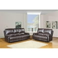 thumbnail image 5 of Titan Furnishings 76" Transitional Faux Leather Console Loveseat in Brown, 5 of 5