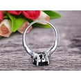 thumbnail image 3 of Oval Shape Gemstone Promise Ring 1.75 Carat Black Diamond Moissanite Engagement Ring Anniversary Gift On 10k White Gold Art Deco, 3 of 5