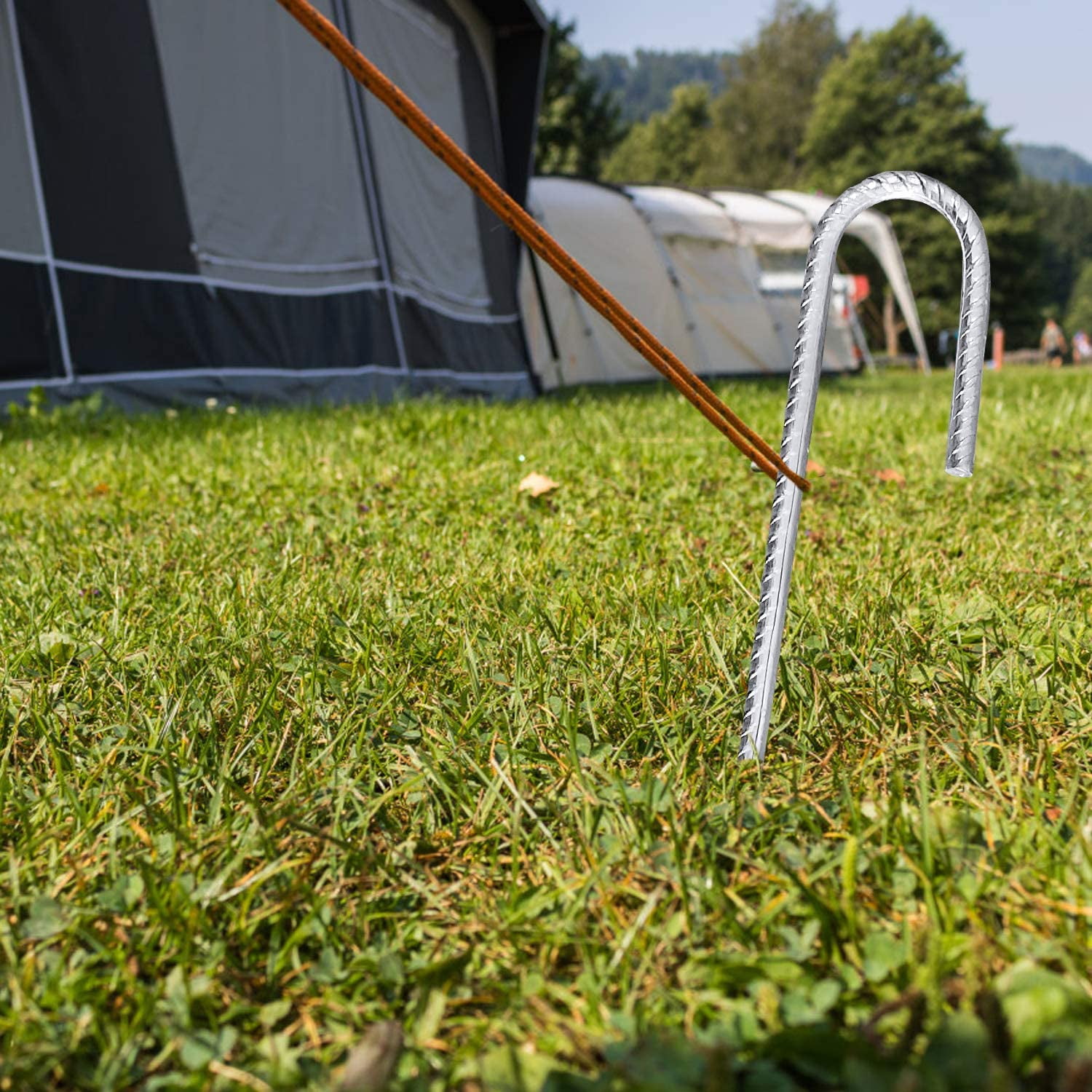 Buy Urban Deco Rebar Stakes J Hook Heavy Duty Galvanized Metal Stakes