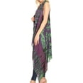 thumbnail image 3 of Sakkas Ivana Women's Oversized Draped Open Front Sleeveless Cardigan in Tie Dye - Purple - One Size Regular, 3 of 5
