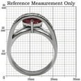 thumbnail image 2 of Womens Silver Rings High polished (no plating) 316L Stainless Steel Ring with AAA Grade CZ in Clear TK098, 2 of 5