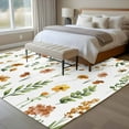 thumbnail image 4 of Yellow Spring Floral Area Rugs 5'x8', Washable Small Throw Rugs for Classroom Bedroom, Flowers Leaves Elegant Pastoral Indoor Outdoor Rug Non-Slip Low Pile Carpet Runner Reversible Floor Mats, 4 of 8