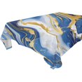 thumbnail image 5 of Ryvnso Marble Blue Gold White Rectangle Table Cloth Tablecover Dinning Tablecloth 60"x60", 5 of 8