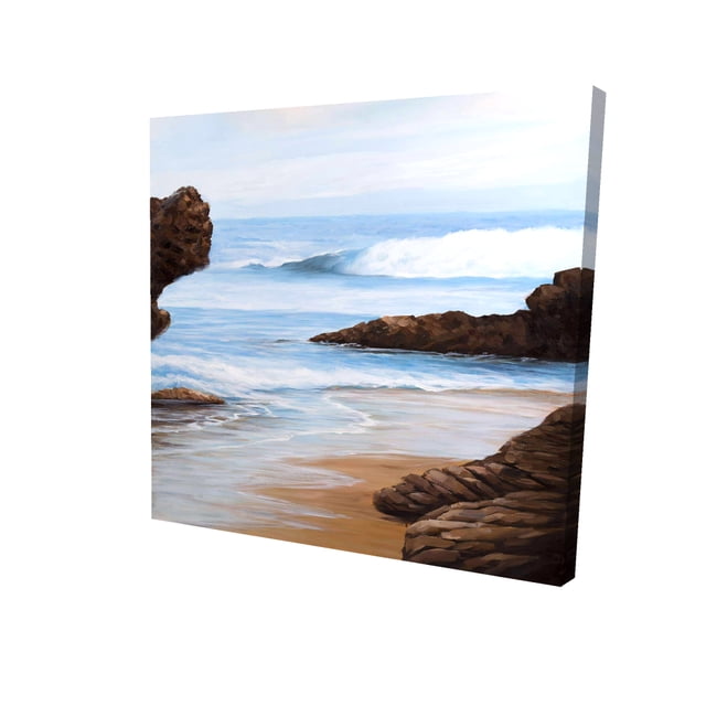 Rocks and seaside - Toile 36"x36 Pouces - Impression à la Demande