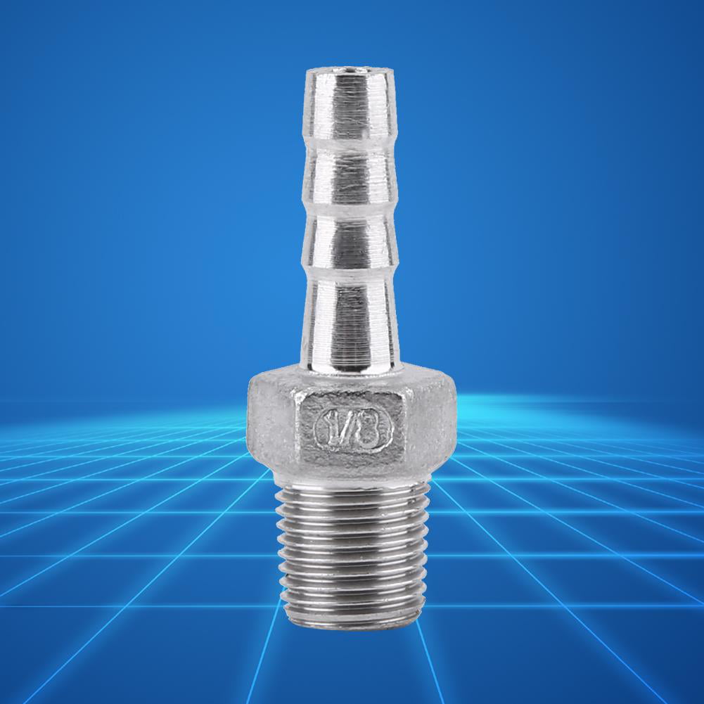 1/2"-2" Male Thread Pipe Fitting x Barb Hose Tail Connector 304 Stainless steel 