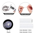thumbnail image 2 of Alambre de aluminio flexible plateado calibre 17 para manualidades con 20 tapas, 40 metros (131 pies) de alambre de aluminio recubierto de plástico PVC transparente., 2 of 9