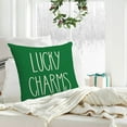 thumbnail image 4 of Costeam 17x17 Inch Green Shamrock Decorative Pillowcases, St. Patrick's Day Luck-Themed Pillow Covers, Sofa Couch Bedroom Decor, 4 of 6