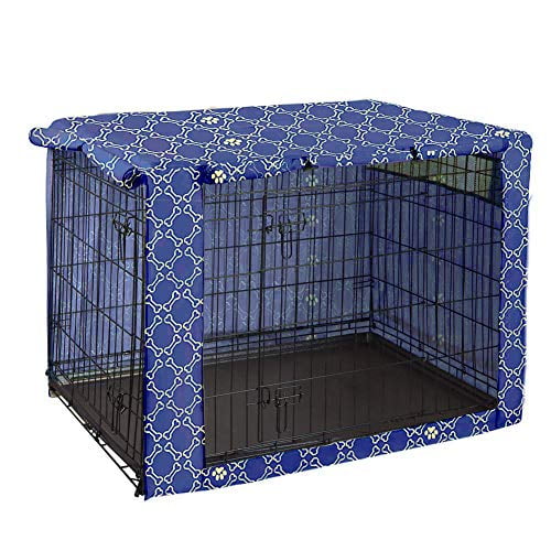 Fits Most Dog Crates Cover only-Full Gray-42 Inch Dog Crate Cover Durable Polyester Pet Kennel Cover Universal Fit for Wire Dog Crate