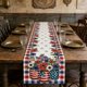 thumbnail image 4 of CaiYueKe Independence Day Table Runner Red Patriotic 13x72 Inch , Linen 4th of July Table Decoration ,Red White and Blue Patriotic Table Runners for Holiday Decor Dinging ,Party ,Kitchen, 4 of 7