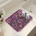 thumbnail image 7 of Ryvnso Magical Mandala Pattern Dish Drying Mat for Kitchen Countertop 18x24 Large Dish Pad Drainer Rack Dish Sink Mats, 7 of 7