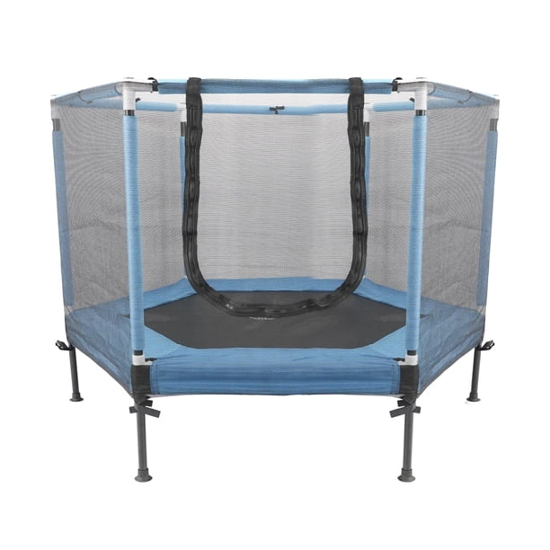 Trampolín Infantil Gaon con Postes Acolchonados y Red de Seguridad Azul