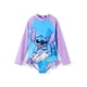 thumbnail image 1 of Traje de baño Disney Stitch de una pieza, manga larga, UPF 50+, para niñas de 8 a 9 años, 1 of 6