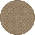 thumbnail image 1 of Ahgly Company Machine Washable Indoor Round Transitional Brown Sand Brown Area Rugs, 4' Round, 1 of 7