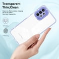 thumbnail image 6 of SaniMore for Samsung Galaxy A53 5G Case Slim Transparent [Not Yellowing Technology], Rugged PC & TPU Bumpers Built-in Detachable Lens Protector Shockproof Protective Cover, Purple, 6 of 7