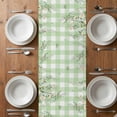 thumbnail image 6 of Watercolor Floral Table Runner - 72 Inch Long, Kitchen Dining Table Runner Dresser Scarves, Spring Flowers Leaves Botanical Green Plaid Farmhouse Decor for Coffee Tables Wedding Party Banquet, 6 of 8