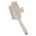thumbnail image 1 of Cat Deshedding Comb Push Button Hair Remover Cute Bear Design Pet Brush Grooming Comb for Cats and Gentle Deshedding with Rounded Teeth Detangling Brush for Long Short Hair, 1 of 3