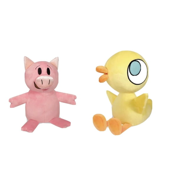 Duckie Duckling Ducky & Piggy Pig Piggie Set 14" Stuffed Plush Kohls MO WILLEMS New