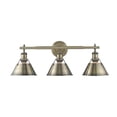thumbnail image 4 of Yep by Golden Lighting Orwell 3-light Vanity in Aged Brass, 4 of 4