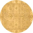thumbnail image 1 of Ahgly Company Indoor Round Abstract Brown Modern Area Rugs, 7' Round, 1 of 4