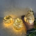 thumbnail image 5 of THOPBPRK Cherishous Twinkle LED Light Pumpkins, Mercury Glass Pumpkin Light with Timer for Halloween Pumpkin Decorations Fall and Thanksgiving Christmas Decor,Gold (A, 4 PACK), 5 of 13