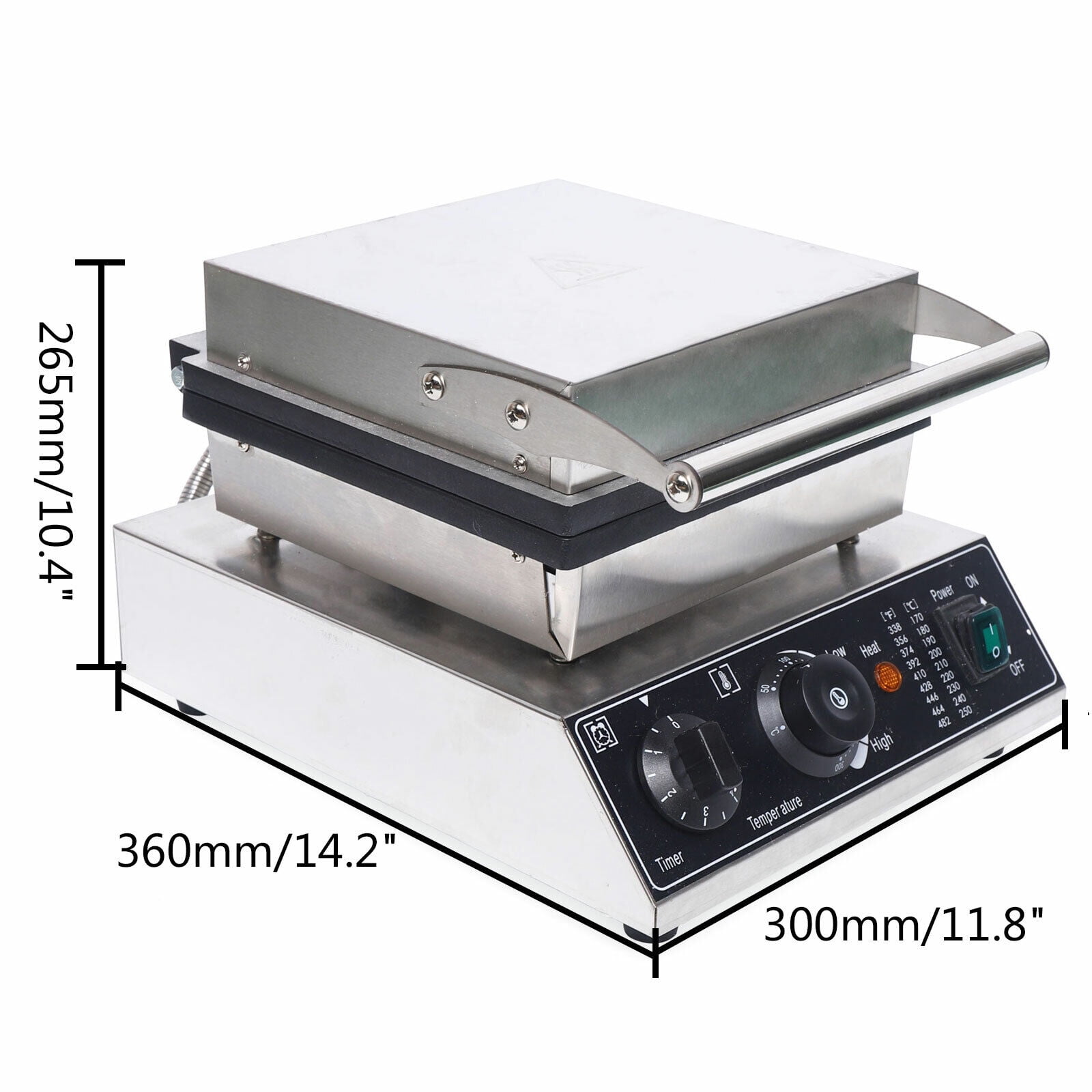 DENEST 8pcs Commercial Stainless Waffle Maker Machine Spanish Donut Baker Churros Maker
