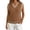 Coffee, variant on Breezora Womens College Style Fall Cable Knit V Neck Sweater Vest Ribbed Cropped Loose Sleeveless Layering Top