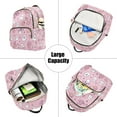 thumbnail image 5 of FORMRS Mini Backpack Purse for Women Quilted Travel Daypack Casual Shoulder Bag, Pink Halloween, 5 of 7