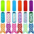 thumbnail image 1 of 18 Pièces Sac Réutilisable Popsicle Manches Antigel Sac Réutilisable Popsicle Manches Antigel Manches Sirène et Shark Glace Pop Manches Congélateur Manches Coloré Manches Titulaire Sac, 1 of 7