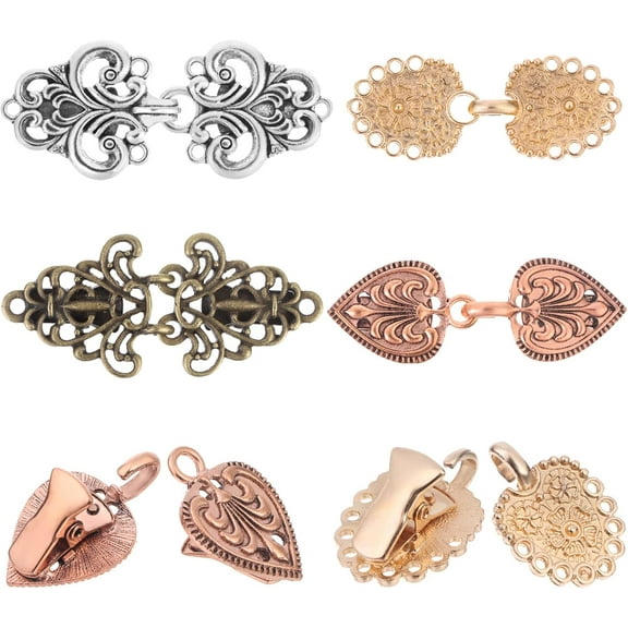 Vintage Sweater Swirl Clip, Cloak Fasteners, Cardigan Shawl Brooch for Women, 4 Pcs