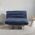 thumbnail image 4 of 43" Oversized Accent Chair, Paproos Comfy Reading Chair, Cloud Lounge Accent Chair Bean Bag Chair for Adults, Corduroy Upholstered&nbsp;Lazy Sofa for Living Room Bedroom, Blue, 4 of 11