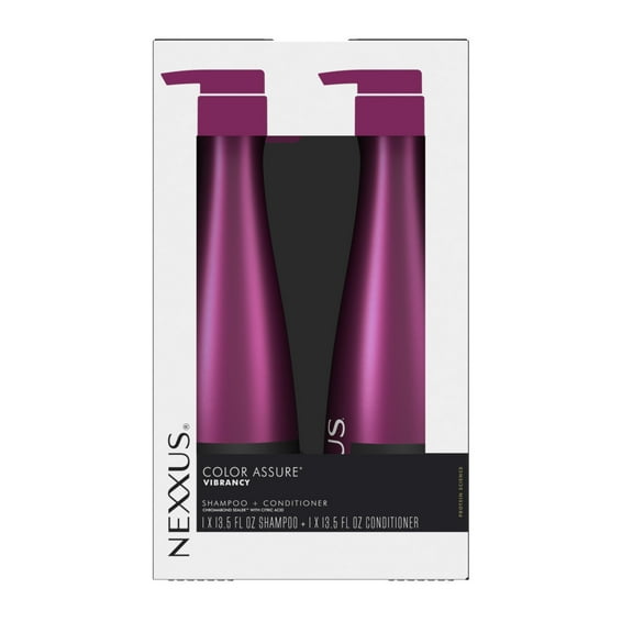 Nexxus Color Assure Shampoo And Conditioner for Color Treated Hair Vibrancy Powered by CHROMABOND SEALER with Citric Acid, 13.5 fl oz 2 Count