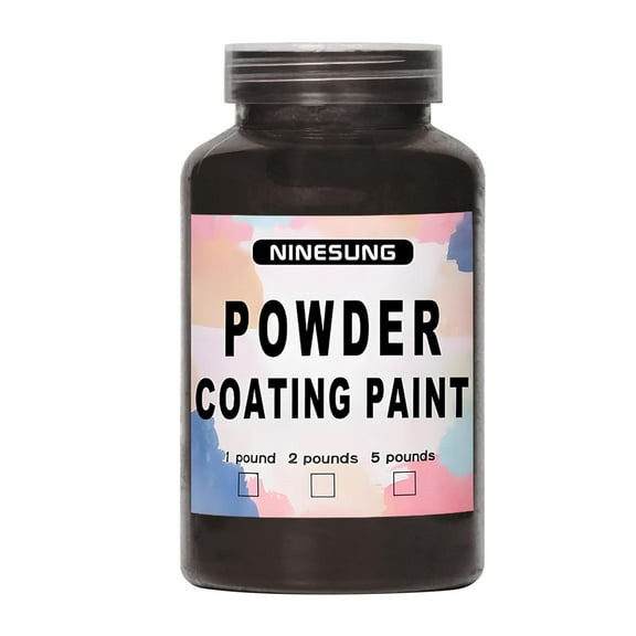Powder Coating | Perfect for Metal Surfaces | Car Paint | Building Materials | Powder Paint for Steel Structures, Factories, Buildings, Playgrounds, Gardens (Black 32 oz)