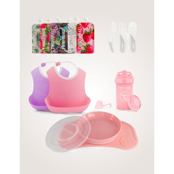 Twistshake Baby Feeding Bundle Girl 12-Piece Gift Set 6+m