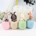 thumbnail image 4 of Molde de silicona para vela de conejo, cáscara de huevo de Pascua, vela Animal Diy, molde de Chocolate, artesanía, decoración del hogar, suministro, 4 of 5