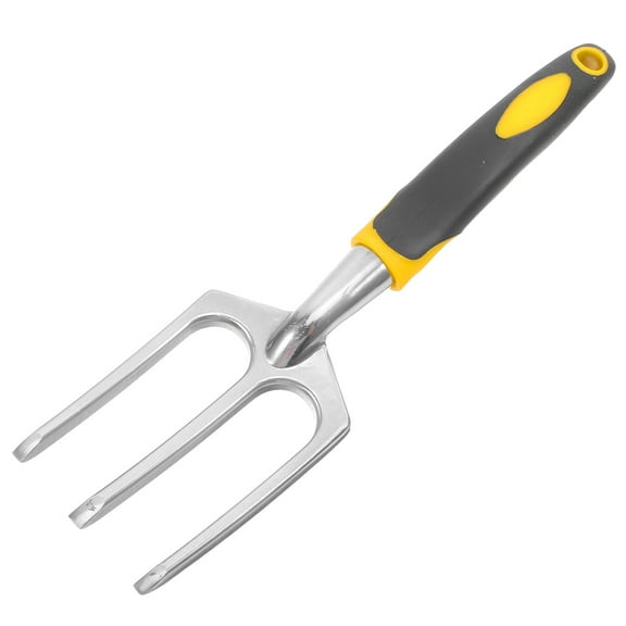 OULII Gardening Fork 1Set Yellow Stainless Steel Tool for Gardeners Working in Tight Spaces