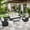 5PCS - Sofa Set, variant on POCASSY Outdoor Swivel Glider Chairs - Outdoor Swivel Rocking Chairs Set of 2 with Rattan Side Table, All Weather Black Wicker Outdoor Bistro Set 3 Piece Patio Furniture Set for Porch Pool, Beige