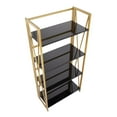 thumbnail image 6 of Lumisource Folia Contemporary Bookcase With Gold Metal Finish OBC-FOLIA AUBK, 6 of 7