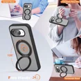 thumbnail image 3 of Compatible with Google Pixel 9a Case with 360° Magnetic Ring Stand [Compatible with Mag-Safe] Shockproof Translucent Phone Case for Google Pixel 9a 6.3", 3 of 7