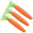 thumbnail image 3 of GOOHOCHY 3 uds juguetes para masticar conejos juguetes de hámster con núcleo de maíz juguetes para morder conejito en forma de zanahoria, 3 of 8