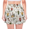 thumbnail image 2 of Women's Silk Pajama Shorts Christmas Cute Mouse Pajama Shorts Women's Casual Pajama Shorts with Pockets, 2 of 6