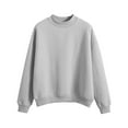 thumbnail image 3 of Tiweut Casual Sweatshirts for Women Fleece Lined Small Turtleneck Loose Long Sleeve Solid Color Hoodless Pullover Classic Ladies Blouses Grey,M, 3 of 3