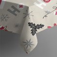 thumbnail image 3 of Beige Christmas Santa and Reindeer Pattern Rectangle Tablecloth 60"x102",Waterproof Polyester Rectangle Table Cloth, Wipeable Spillproof Polyester Tablecloth for Dining, Camping, Indoor and Outdoor, 3 of 6